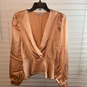 NWOT Light blush long sleeve blouse